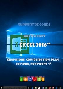 (imagepour) support de cours Excel 2016, Graphes, conso, plan, solveur